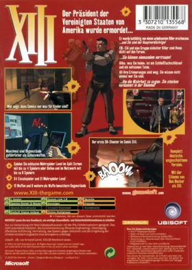 XIII (USA) box cover back